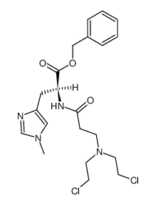 Nα-[N,N-bis-(2-chloro-ethyl)-β-alanyl]-1-methyl-histidine benzyl ester Structure