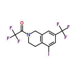Isoquinoline, 1,2,3,4-tetrahydro-5-iodo-2-(trifluoroacetyl)-7-(trifluoromethyl)-结构式