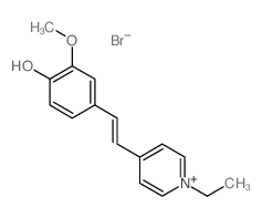 Pyridinium,1-ethyl-4-[2-(4-hydroxy-3-methoxyphenyl)ethenyl]-, bromide (1:1) picture