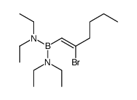N-[2-bromohex-1-enyl(diethylamino)boranyl]-N-ethylethanamine Structure