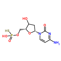 4-Amino-1-[(3ξ)-2-deoxy-5-O-thiophosphono-β-D-glycero-pentofuranosyl]-2(1H)-pyrimidinone结构式