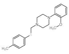 1-(2-methoxyphenyl)-4-[(4-methylphenyl)sulfanylmethyl]piperazine结构式