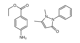 1,5-dimethyl-2-phenylpyrazol-3-one,ethyl 4-aminobenzoate结构式