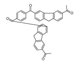 1-[6-[4-(6-acetyl-9H-fluorene-3-carbonyl)benzoyl]-9H-fluoren-3-yl]ethanone Structure