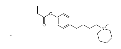 [4-[4-(1-methylpiperidin-1-ium-1-yl)butyl]phenyl] propanoate,iodide Structure