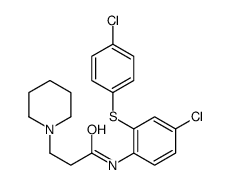 N-[4-Chloro-2-[(p-chlorophenyl)thio]phenyl]-1-piperidinepropionamide structure