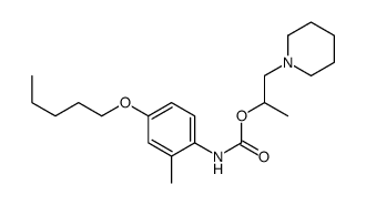 1-piperidin-1-ylpropan-2-yl N-(2-methyl-4-pentoxyphenyl)carbamate结构式