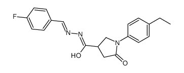 1-(4-ethylphenyl)-N-[(4-fluorophenyl)methylideneamino]-5-oxopyrrolidine-3-carboxamide结构式