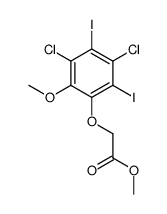 methyl 2-(3,5-dichloro-2,4-diiodo-6-methoxyphenoxy)acetate Structure