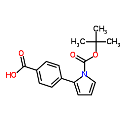 4-(1-(TERT-BUTOXYCARBONYL)-1H-PYRROL-2-YL)BENZOIC ACID Structure