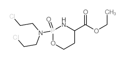 2H-1,3,2-Oxazaphosphorine-4-carboxylicacid, 2-[bis(2-chloroethyl)amino]tetrahydro-, ethyl ester, 2-oxide结构式