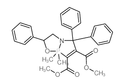 Dimethyl 8,8-dimethyl-2,5,5-triphenyl-5,8-dihydro-2H,3H-8lambda(5)-(1,2)azaphospholo(2,1-b)(1,3,2)oxazaphosphole-6,7-dicarboxylate结构式