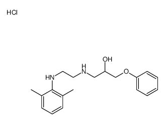 1-Phenoxy-3-((2-(2,6-xylidino)ethyl)amino)-2-propanol hydrochloride structure