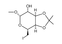 (3aR,4S,6S,7R,7aR)-4-(iodomethyl)-6-methoxy-2,2-dimethyltetrahydro-3aH-[1,3]dioxolo[4,5-c]pyran-7-ol结构式