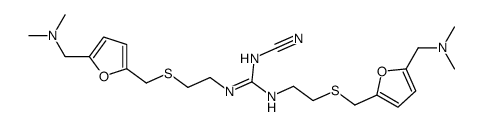 3-cyano-1,2-bis[2-[[5-(dimethylaminomethyl)-2-furyl]methylsulfanyl]eth yl]guanidine Structure