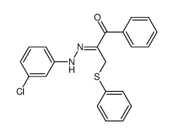 1-phenyl-3-phenylsulfanyl-propane-1,2-dione-2-(3-chloro-phenylhydrazone)结构式