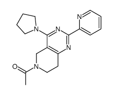 1-(2-pyridin-2-yl-4-pyrrolidin-1-yl-7,8-dihydro-5H-pyrido[4,3-d]pyrimidin-6-yl)ethanone结构式