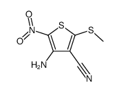 4-amino-2-methylsulfanyl-5-nitrothiophene-3-carbonitrile结构式