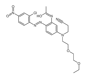 N-[2-[(2-chloro-4-nitrophenyl)azo]-5-[(2-cyanoethyl)[2-(2-ethoxyethoxy)ethyl]amino]phenyl]acetamide结构式
