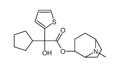 (8-methyl-8-azabicyclo[3.2.1]octan-4-yl) 2-cyclopentyl-2-hydroxy-2-thiophen-2-ylacetate结构式