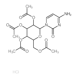 Cytosine, 1-b-D-glucopyranosyl-,2',3',4',6'-tetraacetate, monohydrochloride (8CI)结构式