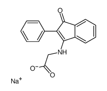 sodium,2-[(3-oxo-2-phenylinden-1-yl)amino]acetate结构式