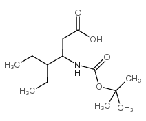3-叔丁氧羰基氨基-4-乙基己酸结构式