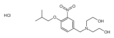 bis(2-hydroxyethyl)-[[4-(2-methylpropoxy)-3-nitrophenyl]methyl]azanium,chloride Structure