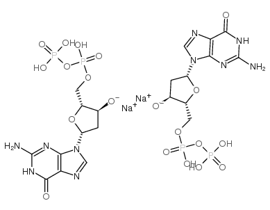 Guanosine 5'-(trihydrogen diphosphate), 2'-deoxy-, disodium salt结构式