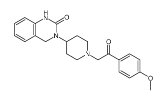 1-(4-Methoxybenzoylmethyl)-4-[3,4-dihydro-2(1H)-quinazolinon-3-yl]-piperidine结构式