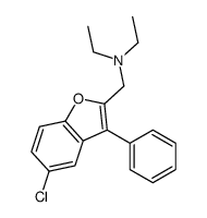 BENZOFURAN, 5-CHLORO-2-(DIETHYLAMINOMETHYL)-3-PHENYL-结构式