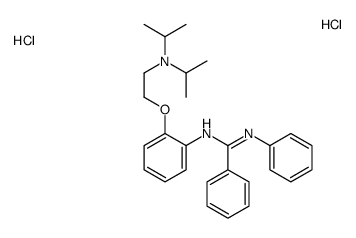 2-[2-(anilino-phenyl-methylidene)azaniumylphenoxy]ethyl-dipropan-2-yl- azanium dichloride Structure