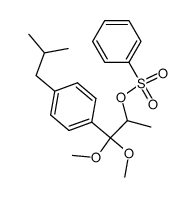 1-(4-isobutylphenyl)-1,1-dimethoxypropan-2-yl benzenesulfonate Structure