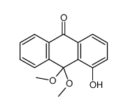 1-hydroxy-9,9-dimethoxy-10-anthrone Structure