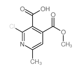 2-chloro-4-methoxycarbonyl-6-methyl-pyridine-3-carboxylic acid Structure