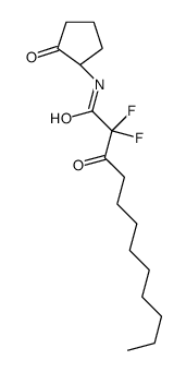 2,2-difluoro-3-oxo-N-[(1S)-2-oxocyclopentyl]dodecanamide Structure