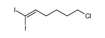 6-chloro-1,1-diiodohex-1-ene结构式