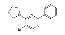 5-bromo-2-phenyl-4-pyrrolidin-1-ylpyrimidine结构式