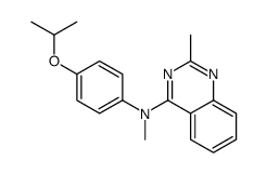 N,2-dimethyl-N-(4-propan-2-yloxyphenyl)quinazolin-4-amine结构式