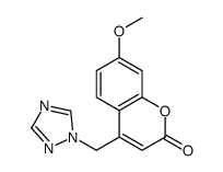 7-methoxy-4-(1,2,4-triazol-1-ylmethyl)chromen-2-one结构式
