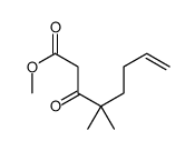 methyl 4,4-dimethyl-3-oxooct-7-enoate结构式