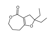 2,2-diethyl-3,6,7,8-tetrahydrofuro[3,2-c]oxepin-4-one结构式