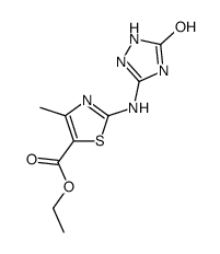 2-(5-Hydroxy-1H-[1,2,4]triazol-3-ylamino)-4-methyl-thiazole-5-carboxylic acid ethyl ester Structure