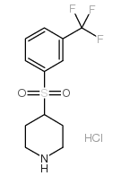 4-{[3-(TRIFLUOROMETHYL)PHENYL]SULFONYL}PIPERIDINEHYDROCHLORIDE Structure