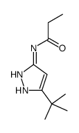 N-(5-tert-butyl-1H-pyrazol-3-yl)propanamide结构式