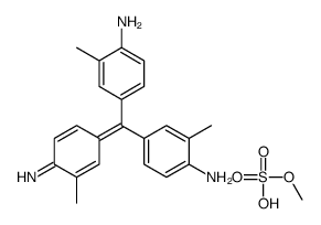 methyl hydrogen sulphate, compound with 4-[(4-amino-3-methylphenyl)(4-imino-3-methylcyclohexa-2,5-dien-1-ylidene)methyl]-2-methylaniline (1:1)结构式