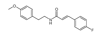 2-Propenamide, 3-(4-fluorophenyl)-N-[2-(4-methoxyphenyl)ethyl]-, (2E)结构式