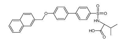 (2R)-3-methyl-2-[[4-[4-(naphthalen-2-ylmethoxy)phenyl]phenyl]sulfonylamino]butanoic acid Structure