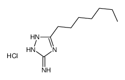 5-heptyl-1H-1,2,4-triazol-3-amine monohydrochloride structure