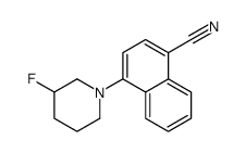 4-(3-fluoropiperidin-1-yl)naphthalene-1-carbonitrile Structure